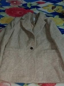 Beige Casual Blazer