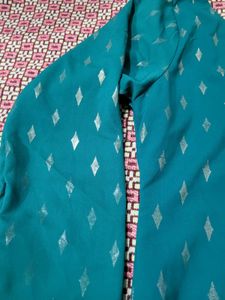 Teal Diamond Print Kurti