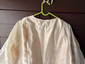 Elegant Cream Embroidered Kurta