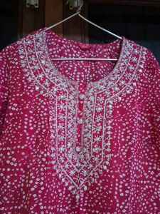 Embellished Pink Kurta