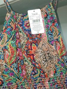 Boho Paisley Print Halter Dress