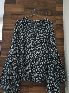 Chic Floral Bell Sleeve Top