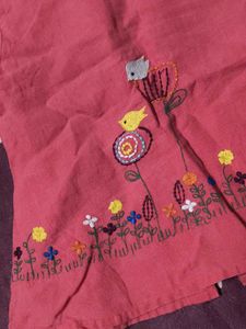 Cute Embroidered Baby Girl's Top