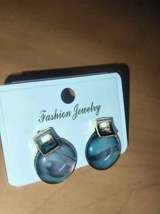 Unique Teal &amp; Pink Swirl Earrings