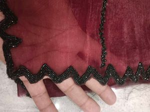 Elegant Maroon Saree with Black  hand work
