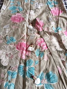 Floral Print Cotton Kurta