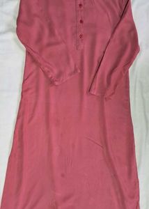 Elegant Pink Plain Kurta❤️
