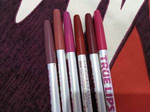 Set of 6 True Lips Lip Liner Pencils