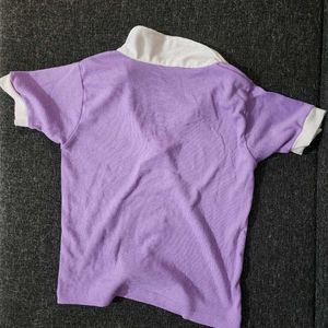 Breathable Purple Preppy Cropped Top 🐇❣️