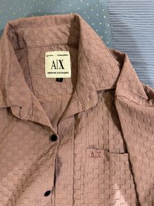 AX Men's Textured Button-Down Shirt