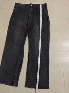 Grey Wide Leg Jeans