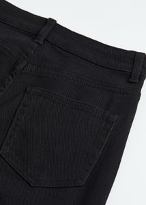 High-Waisted Wide-Leg Black Jeans