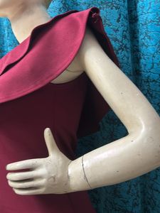 Wine One shoulder Dress
