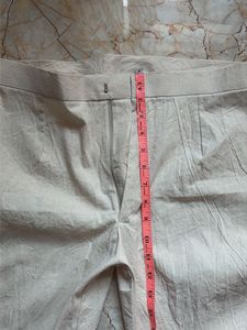 Light Beige Textured Trousers