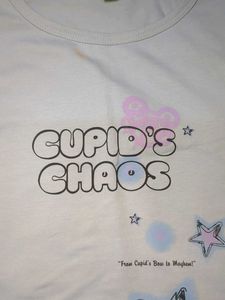 Cute "Cupid's Chaos" Baby Blue Tank Top