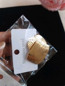 Chic Gold Square Textured Earrings