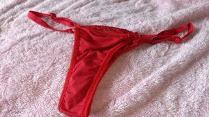 Red Lace Thong Panty