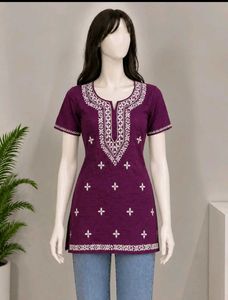 Embroidered Purple Kurta