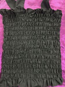 Smocked Black Spaghetti Strap Top