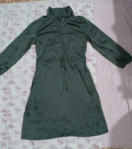 Chic Dark Green Long Sleeve Dress