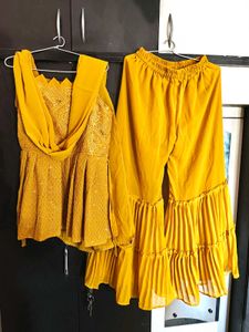 Yellow Embroidered Kurta Set