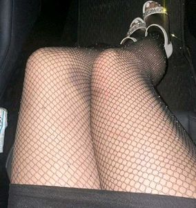 Rhinestone Black fishnet Stocking