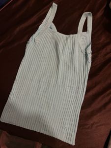 Blue Y2K Embellished Tank Top
