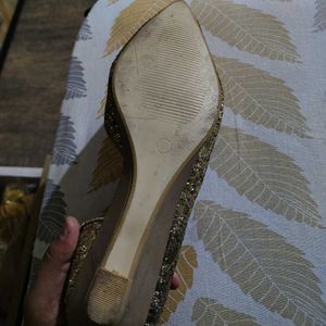 Sparkly Gold Glitter Flats