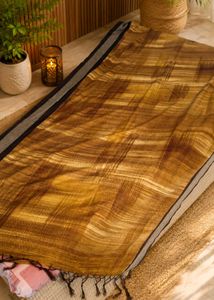 Elegant Brown & Black Striped Saree