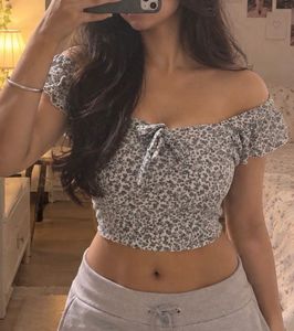 Floral Print Crop Top