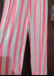 Pink &amp; White Striped Jumpsuit For 32 Bust