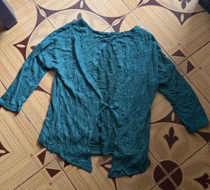 Stylish Green Textured Top