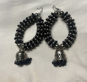 light weight oxidised jhumka