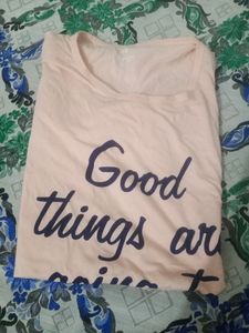 Xxl Light Pink Colour  Full Sleeve T Shirt