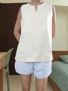 SALE❗Simple Sleeveless Cream Top