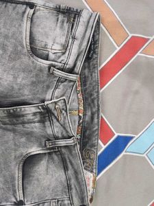 Original Ed Hardy Men's Grey Acid Wash Jeans