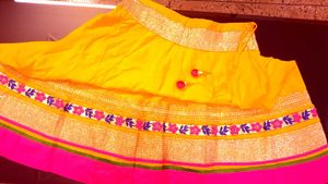 Vibrant Yellow Embroidered Ethnic Skirt