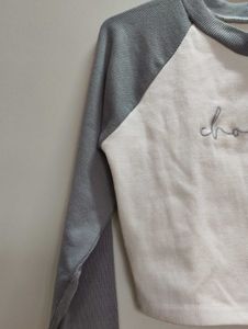 Grey Raglan Sleeve Top