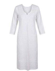 White Chikankari Kurta