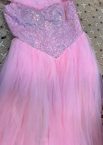 Stunning Pink Sequin &amp; Tulle Gown