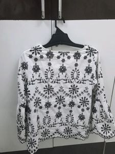 Original Gipsy Pure Cotton Top With Chikankari Handmade Work And Beautiful Sleeves