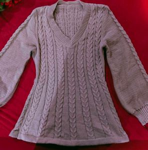 Cozy Cable Knit V-Neck Sweater