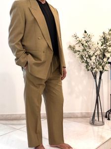 Vintage Men’s Double-Breasted Wool Blend Suit