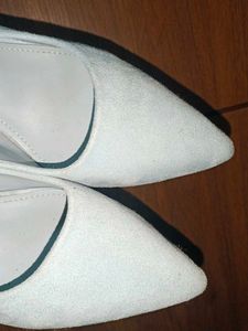 Baby blue suede heels
