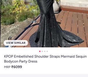 Urbanic Sparkling Black Evening Gown