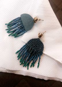 Dual Shade Sequence Work Hanging Earings
