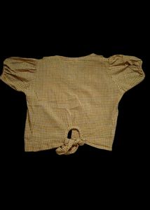 Yellow Gingham Puff Sleeve Top