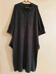 winter Dark Grey Oversized Tunic Top