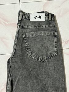 Gray Wash Wide Leg Jeans