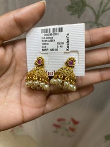kushals gold antique jhumka- new with price tag